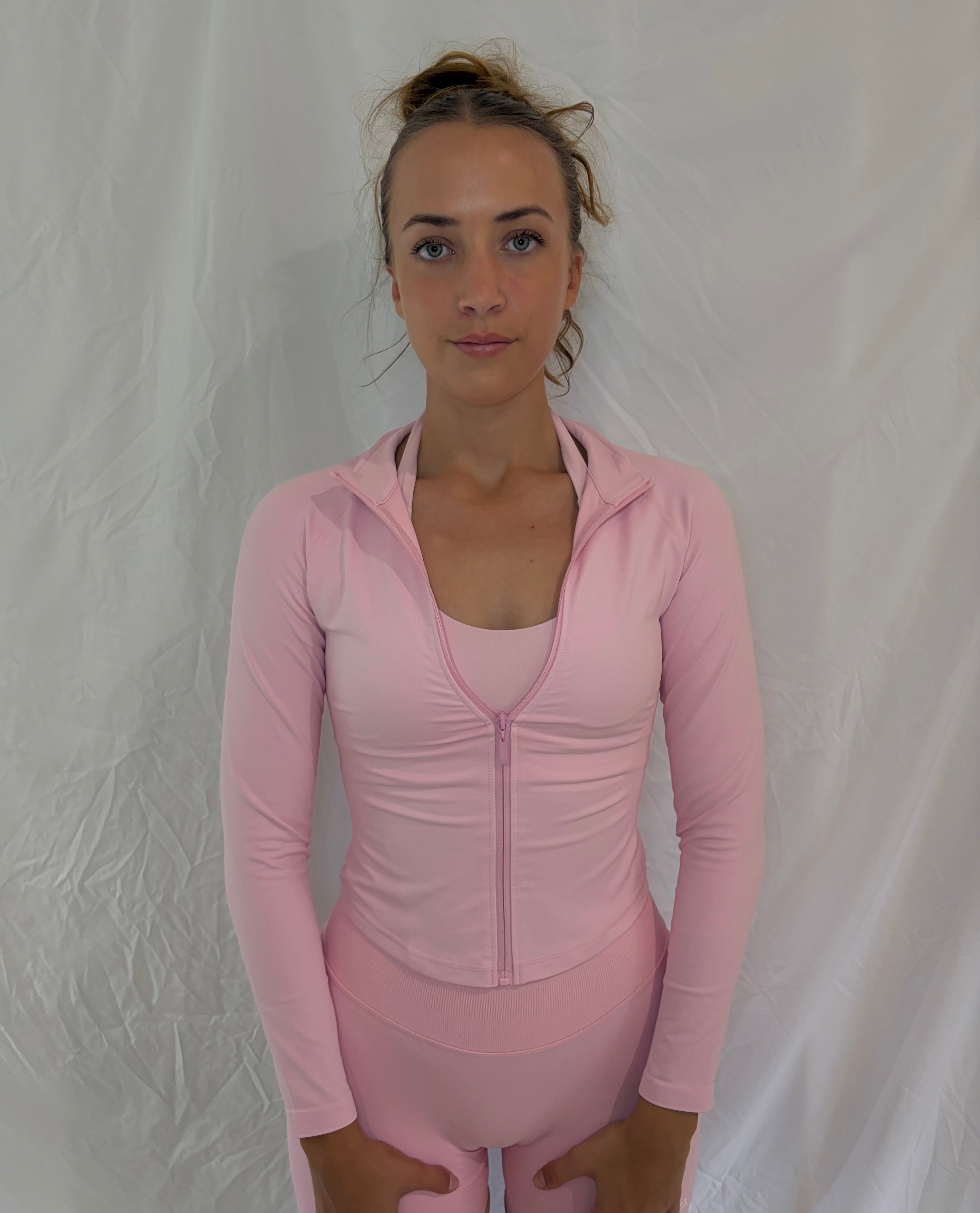 Seamless Sculpt Zippy Jacket Blush