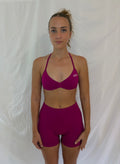 Signature Sculpt Scrunch Halter Bra Berry
