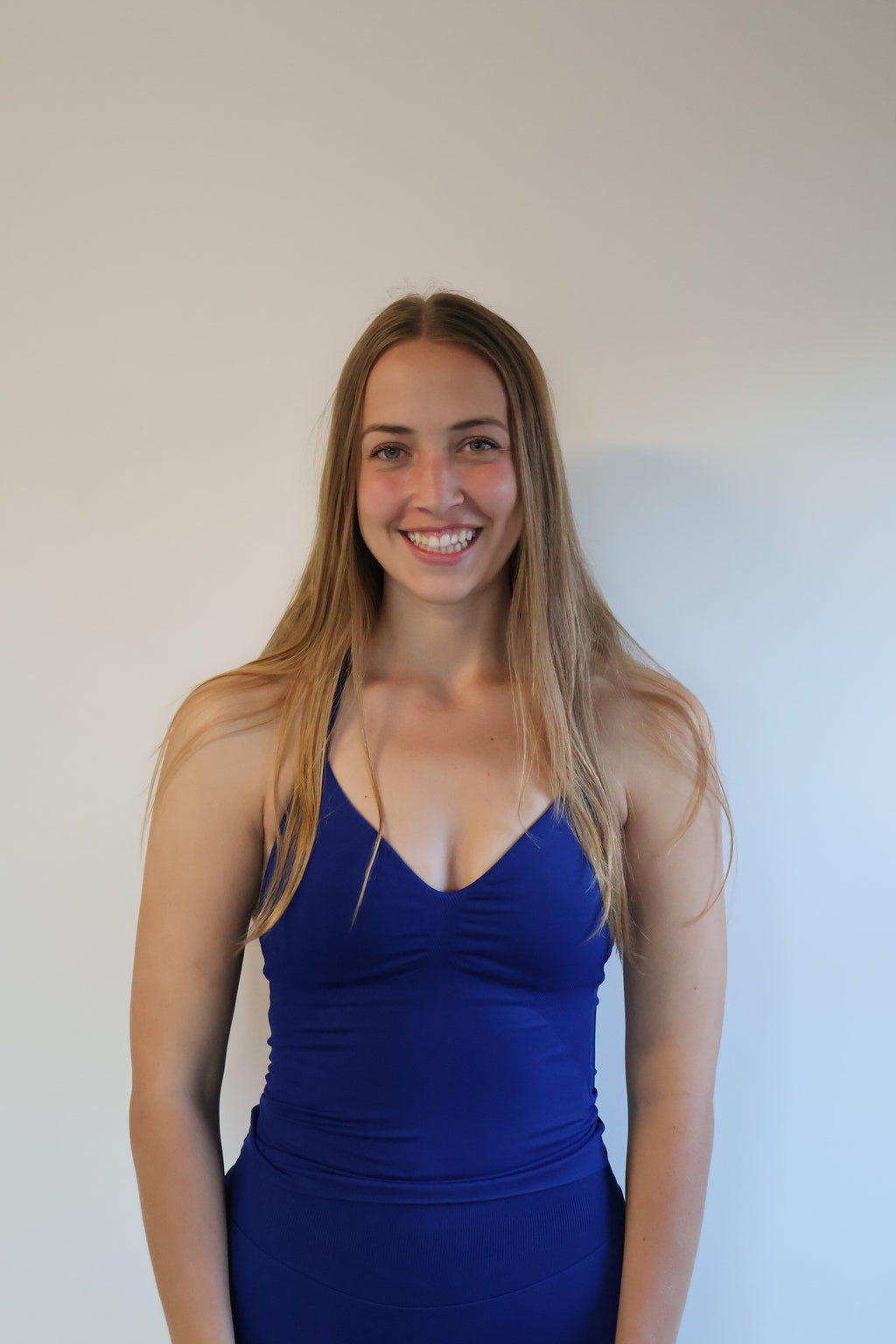 Signature Sculpt Scrunch Tank Ink Blue