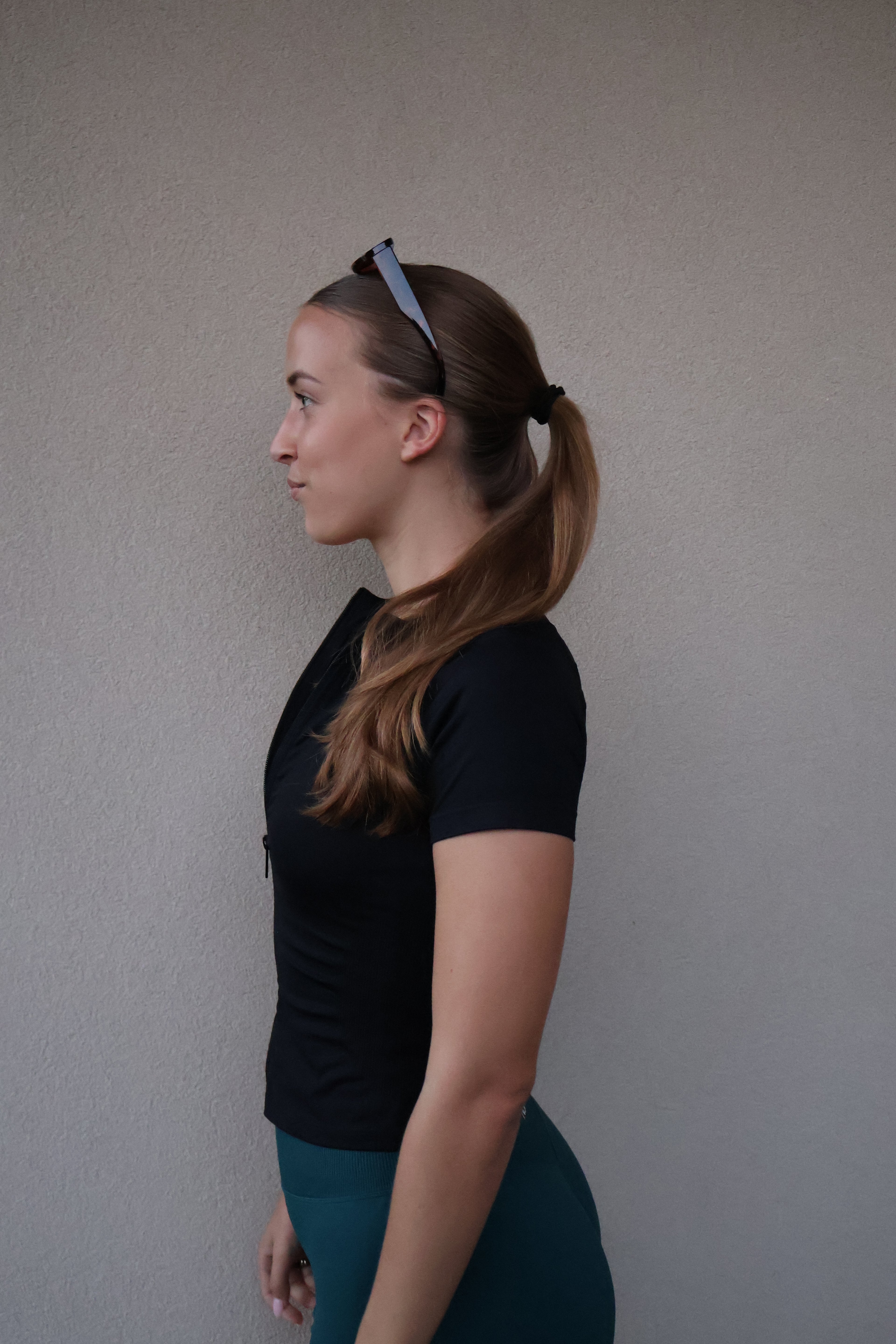 Signature Sculpt Zippy tee - Black
