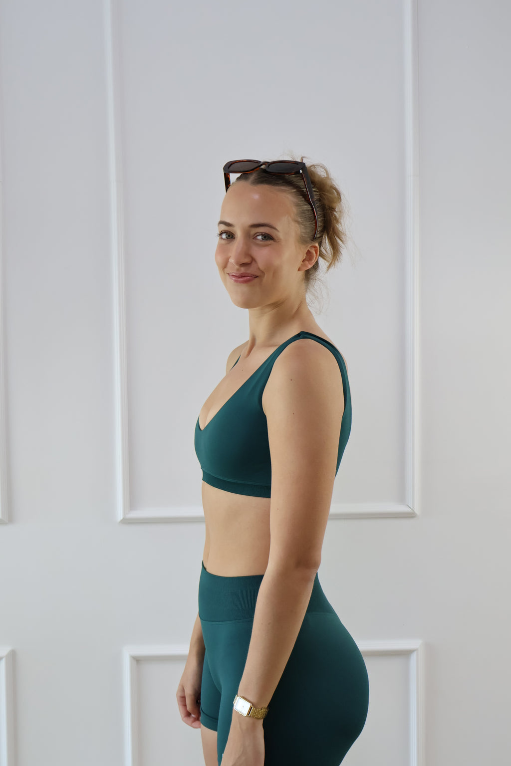 Signature Sculpt Scoop Back Bra Pine Green