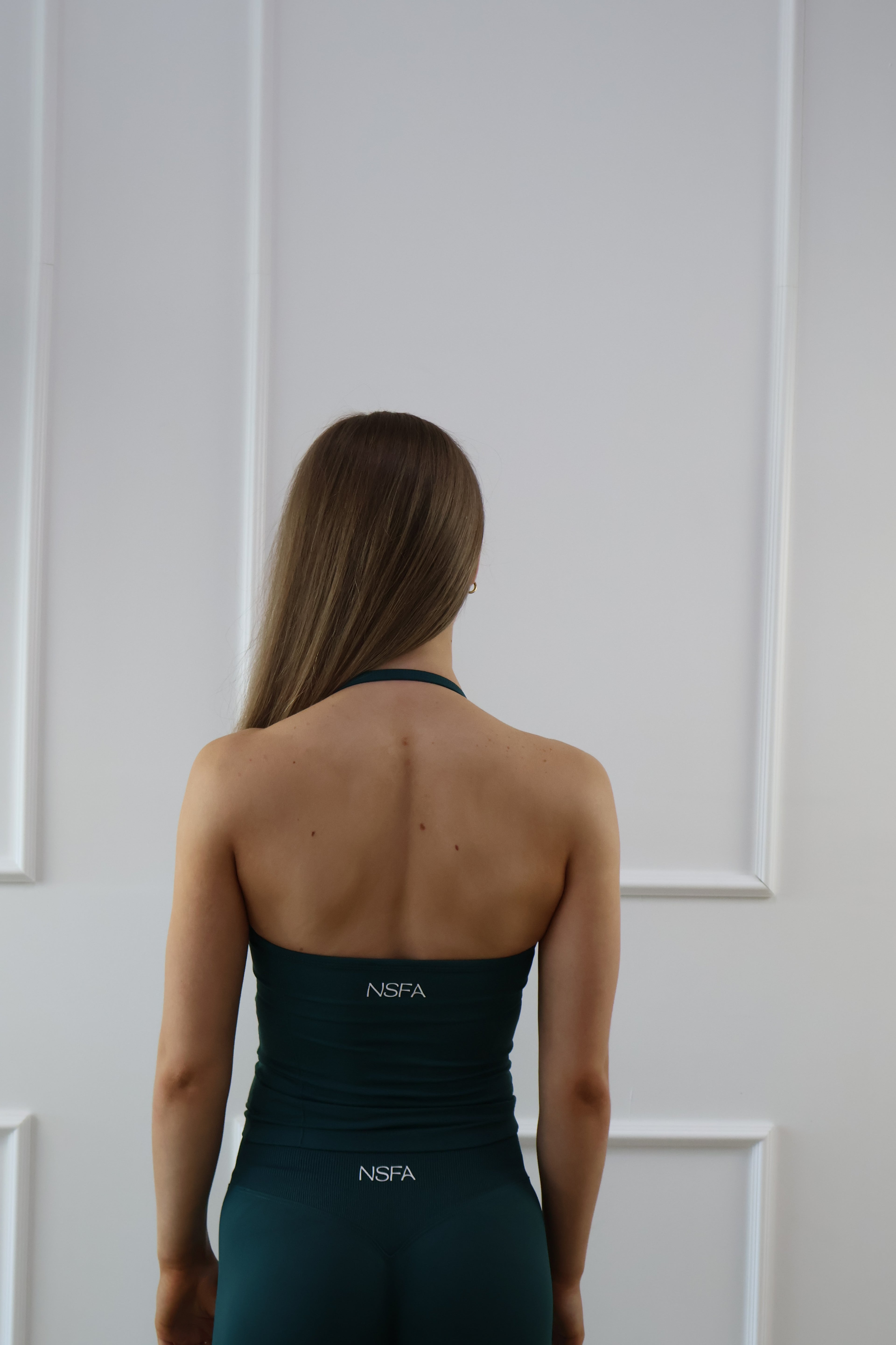 Signature Sculpt Scrunch Tank Pine Green