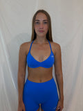 Signature Sculpt Scrunch Halter Bra Electric Blue