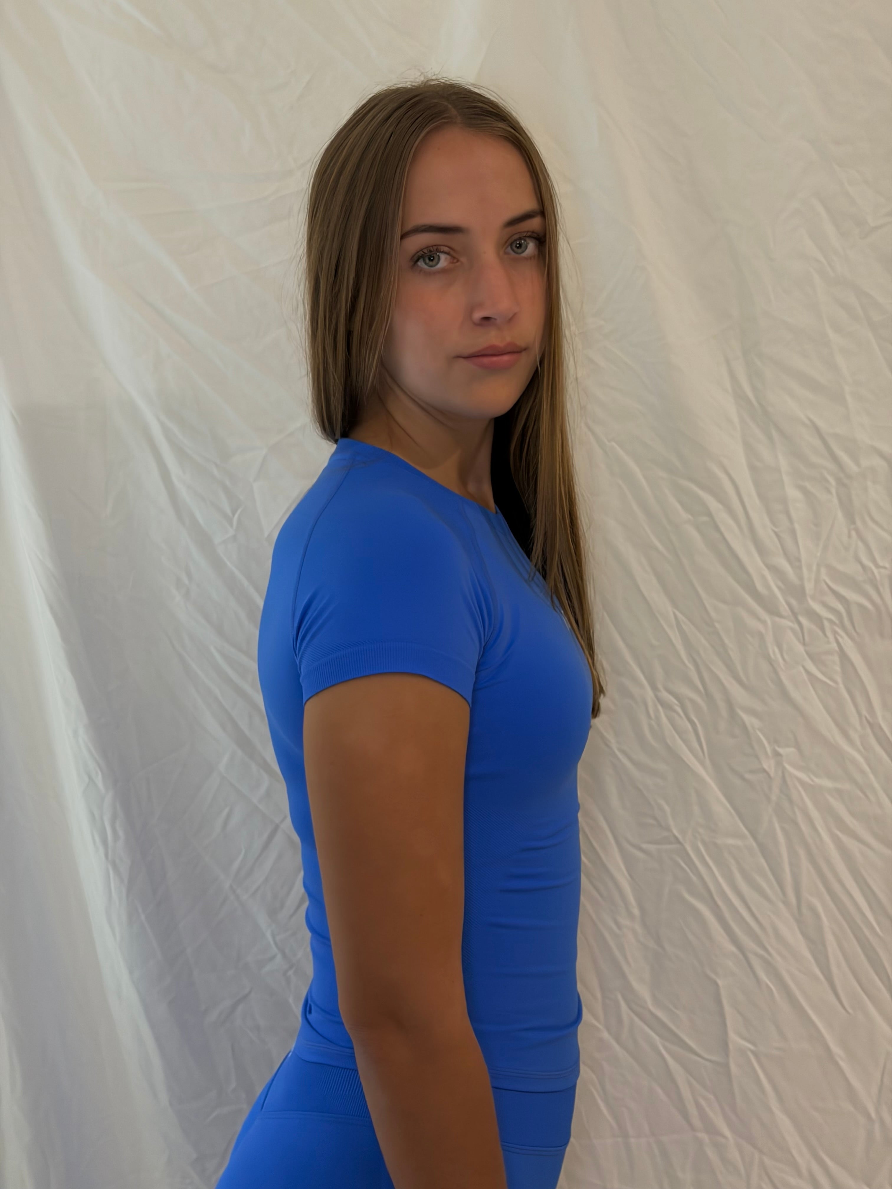 Signature Sculpt Compression Tee Electric Blue