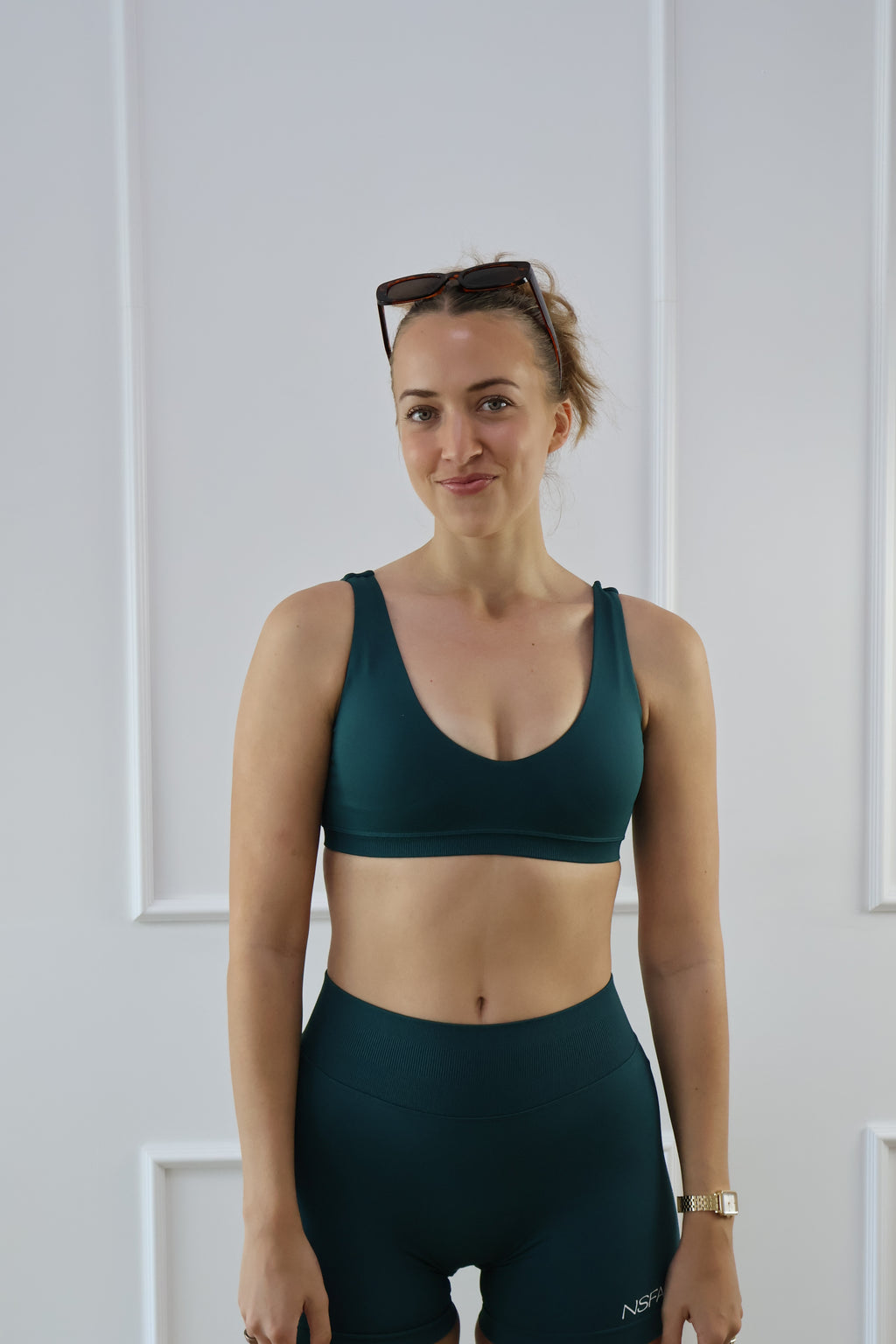 Signature Sculpt Scoop Back Bra Pine Green