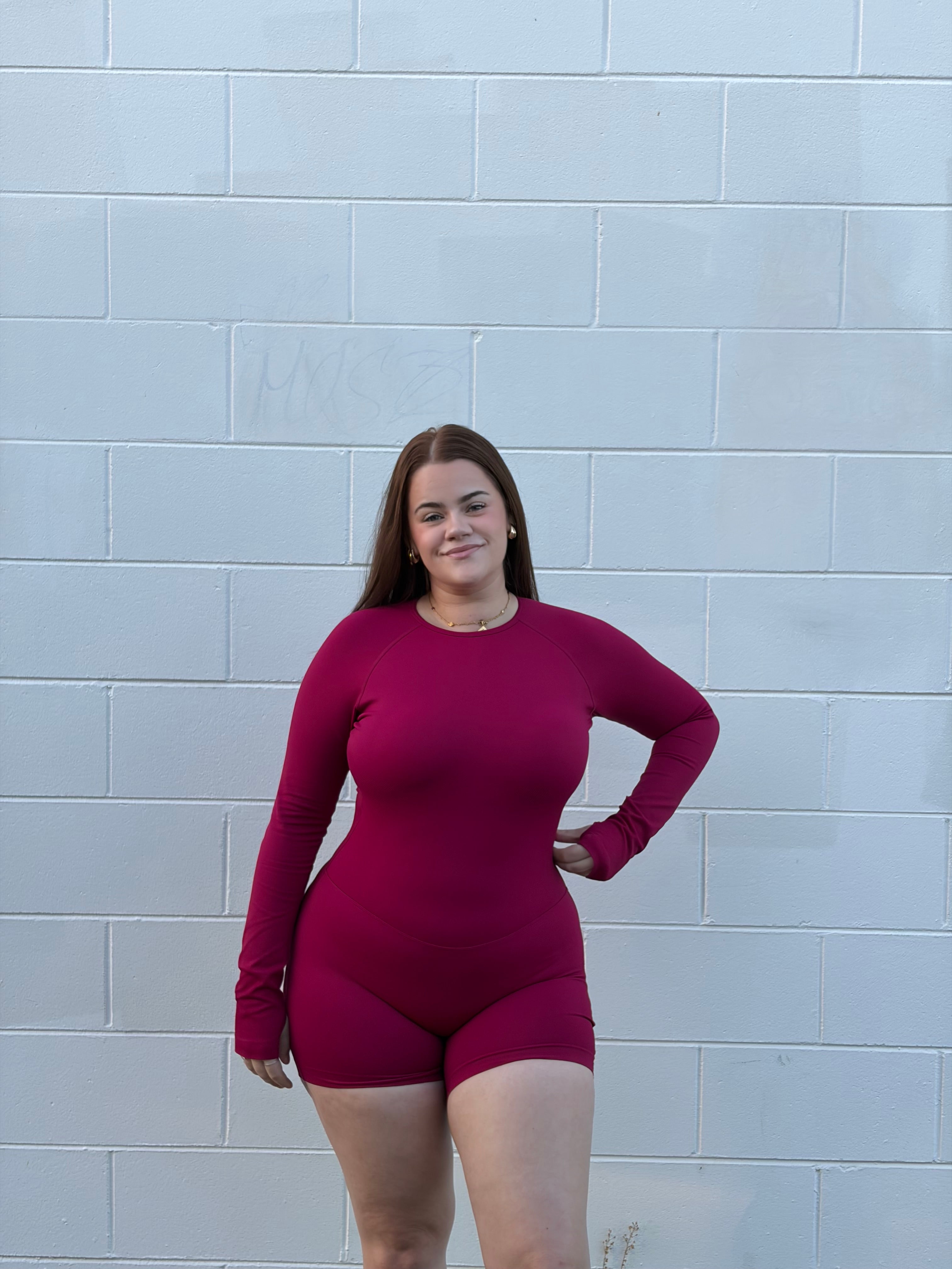 Signature Sculpt Jumpsuit - Dragonfruit