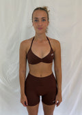 Signature Sculpt Scrunch Halter Bra Mocha