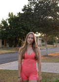 Signature Sculpt Scrunch Tank Coral
