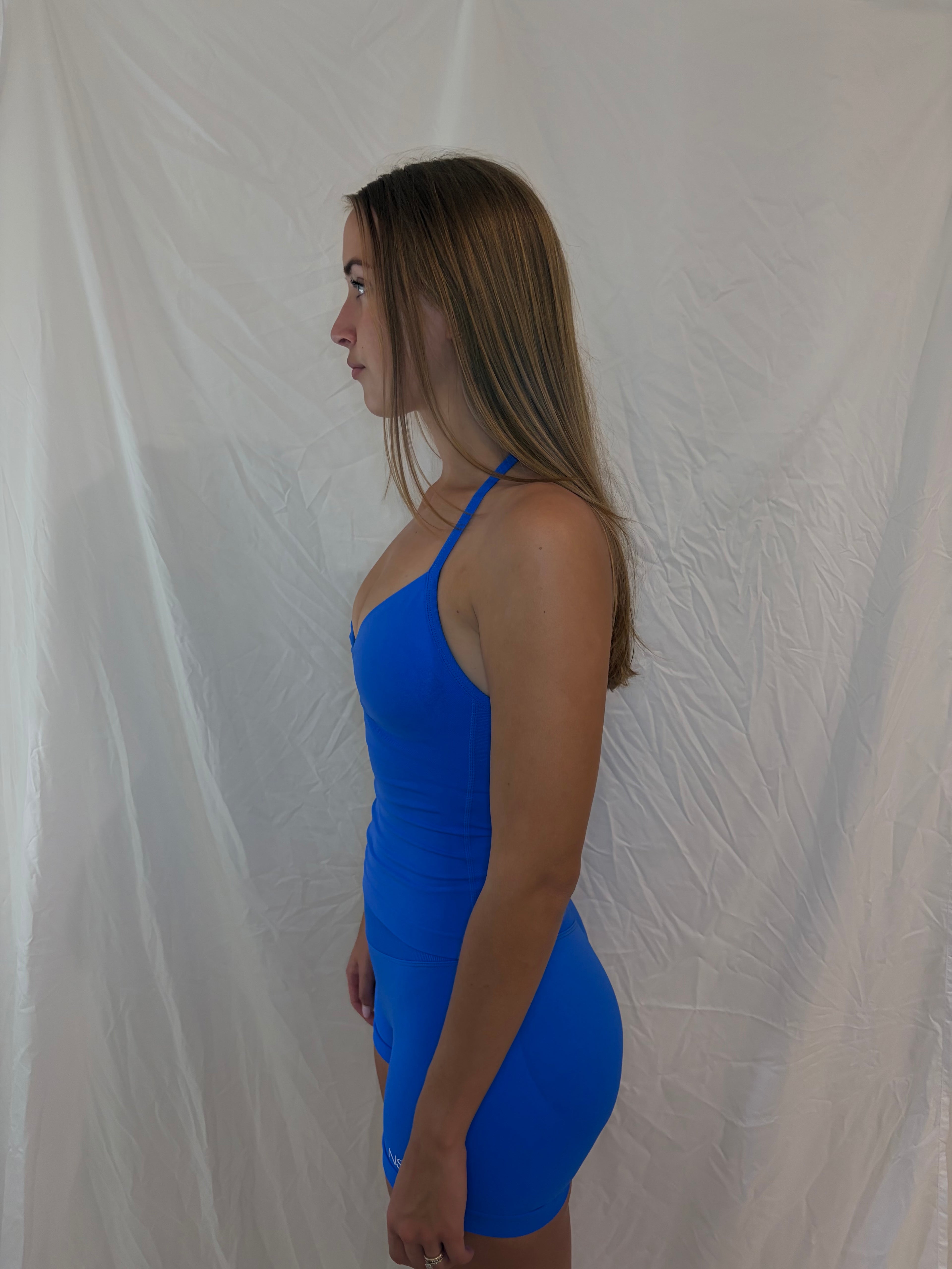 Signature Sculpt Scrunch Tank Electric Blue