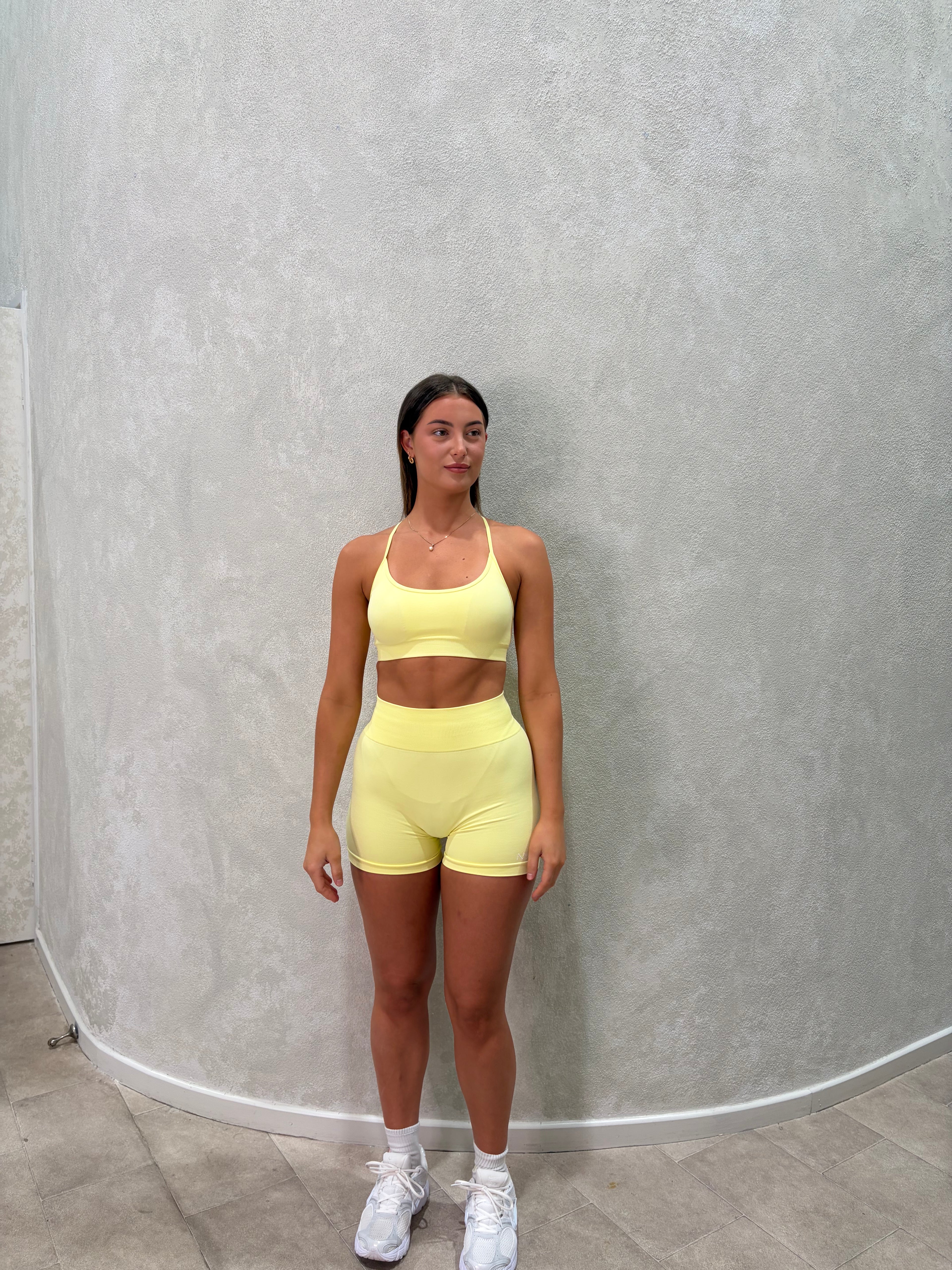 Core Racer Back Sports Bra Lemon