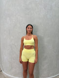 Core Racer Back Sports Bra Lemon