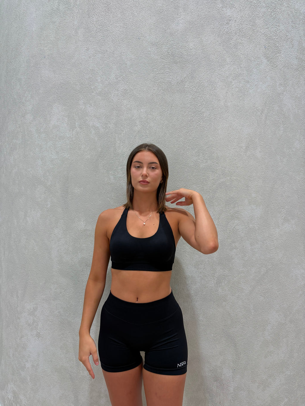 Signature Sculpt Scoop Halter Bra Black