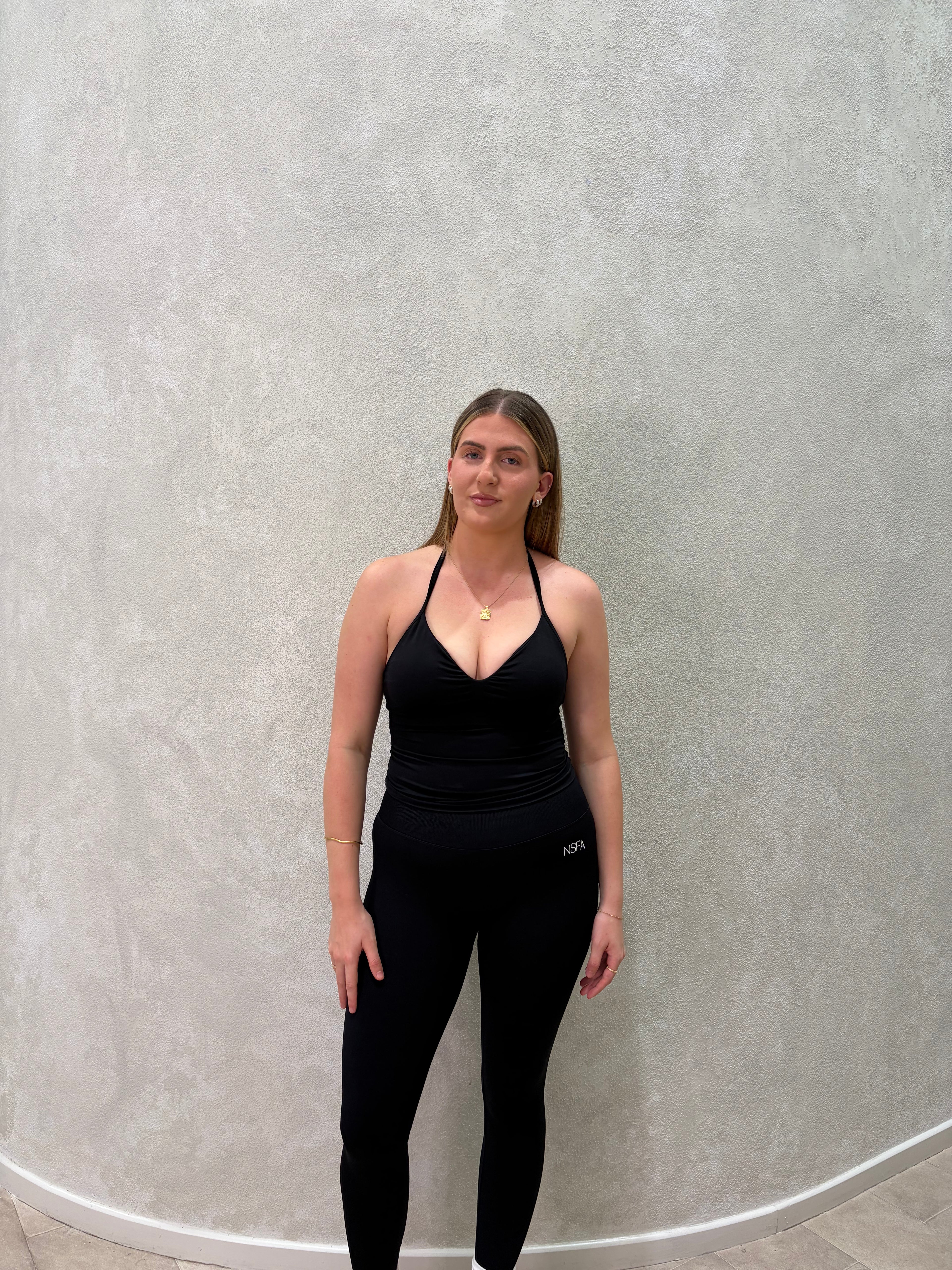 Signature Sculpt Scrunch Tank Black