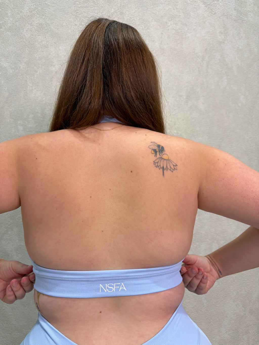 Signature Sculpt Scoop Halter Bra Ice Blue