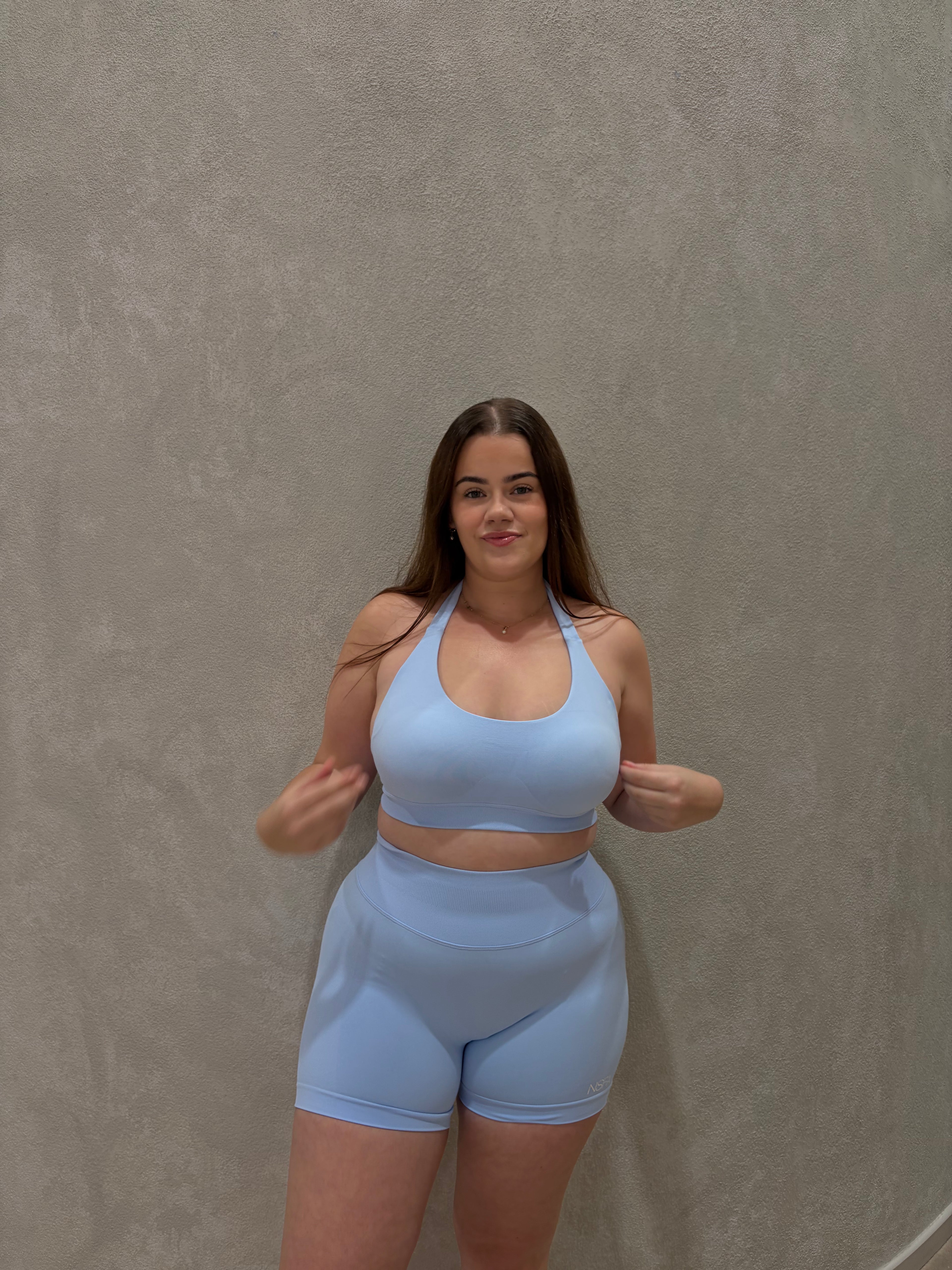 Signature Sculpt Scoop Halter Bra Ice Blue