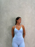 Signature Sculpt Scrunch Tank Ice Blue