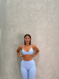 Signature Sculpt Scrunch Halter Bra Ice Blue