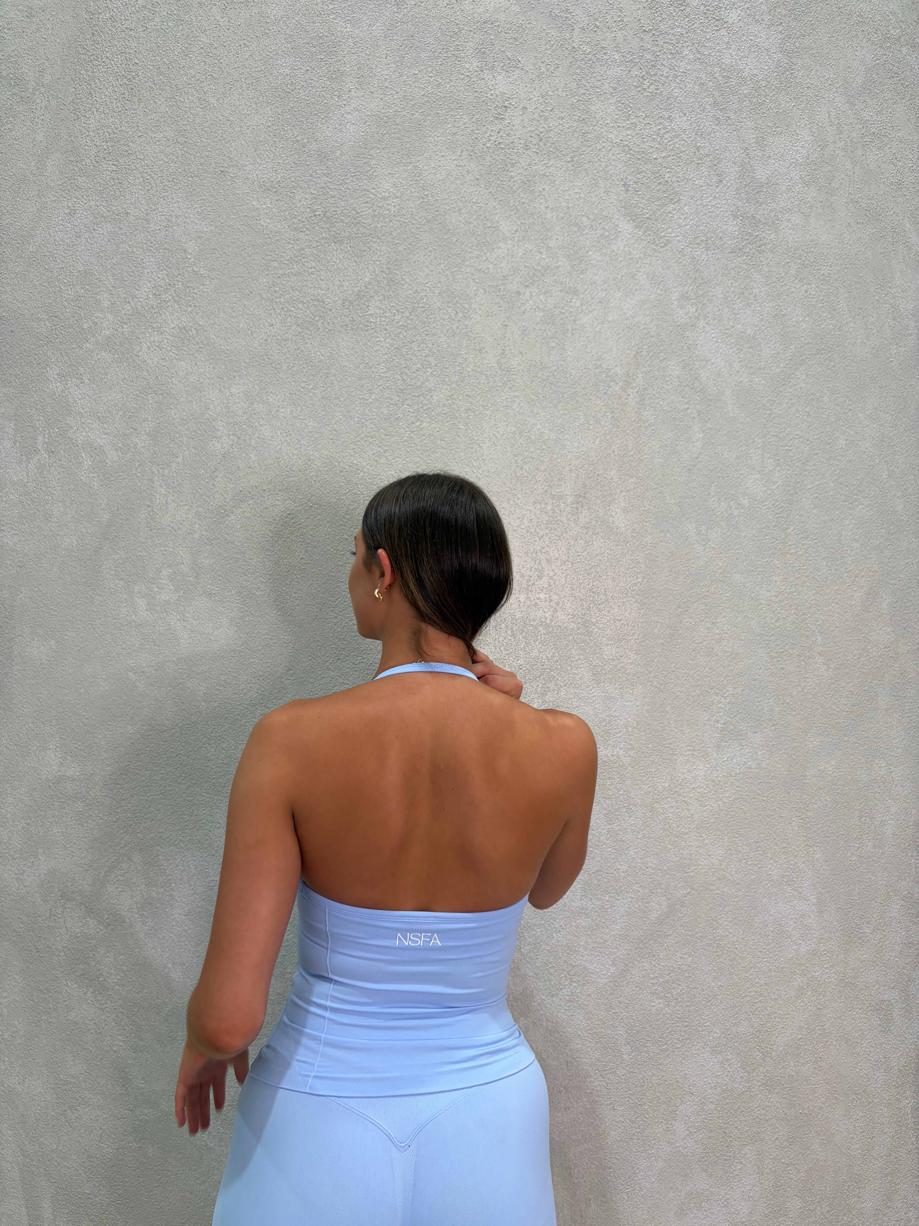 Signature Sculpt Scrunch Tank Ice Blue