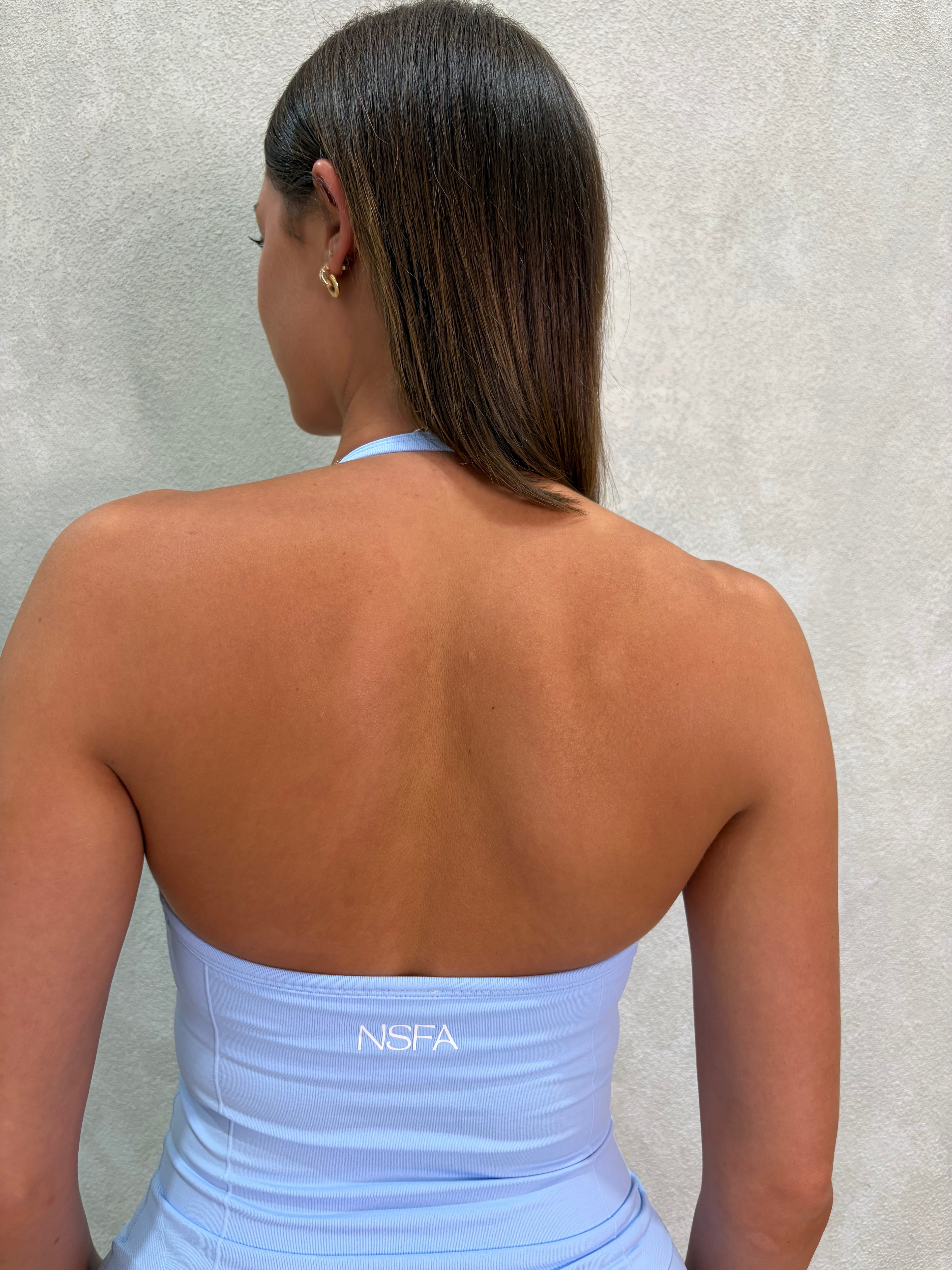 Signature Sculpt Scrunch Tank Ice Blue